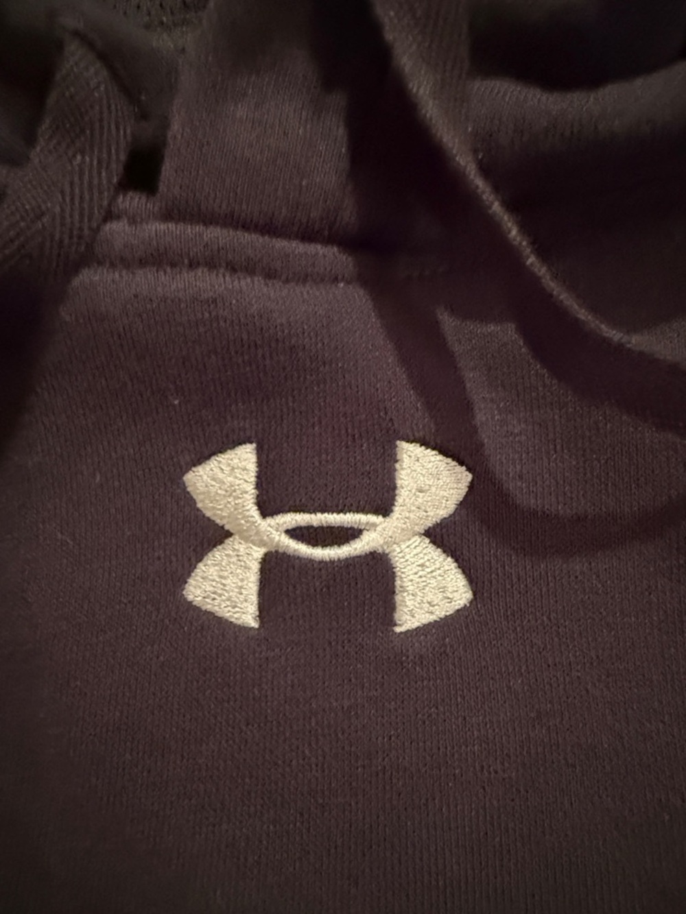 Under Armour Black Pullover Hoodie with White Logo - Picture 4 of 9